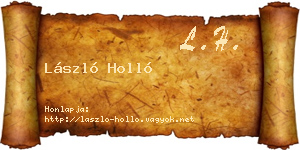 László Holló névjegykártya